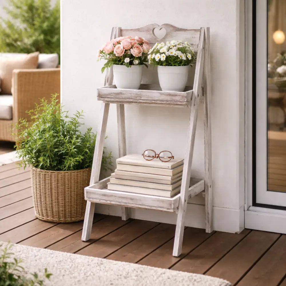 Support blanc pour plante