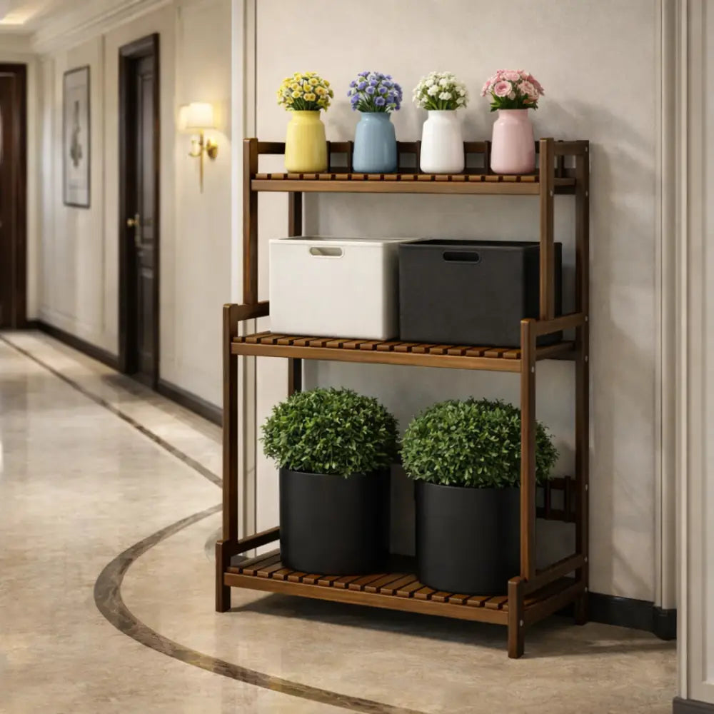 Support en bois pour plante