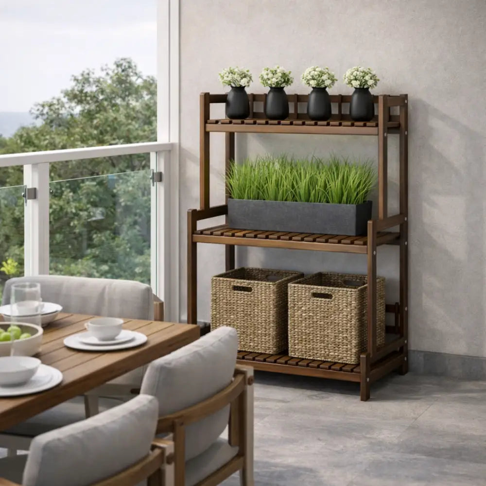 Support en bois pour plante