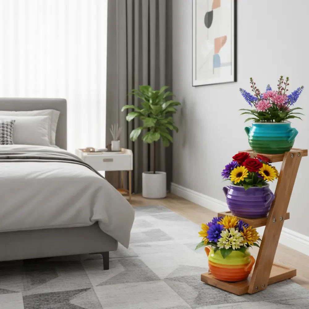 Support plante escalier