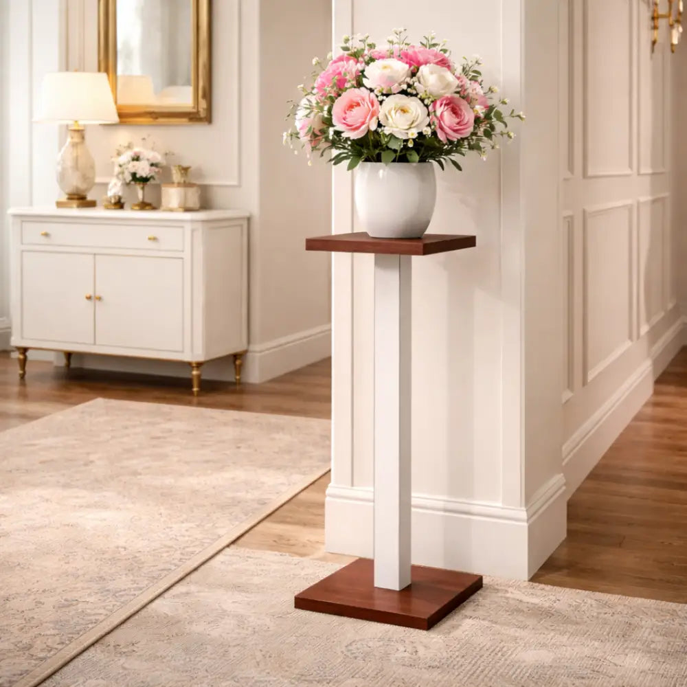 Support plante original - Rouge avec cadre blanc