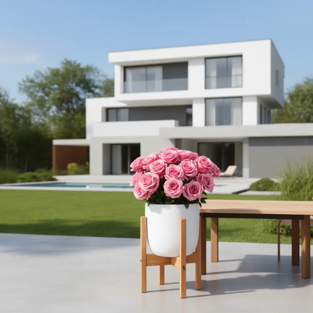 Support pot de fleur sur pied