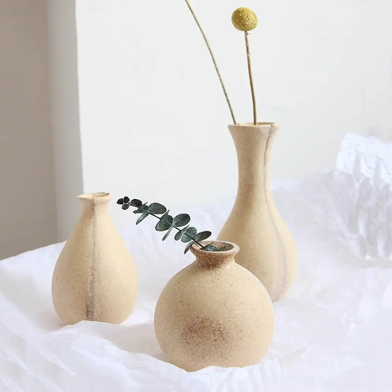 Vase blanc bois