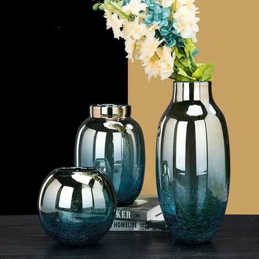 Vase bleu en verre