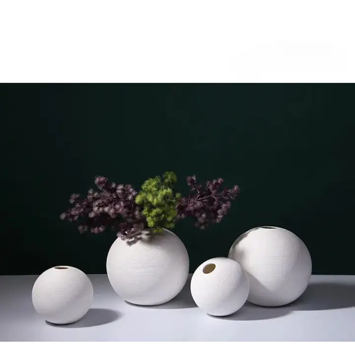 Vase boule blanc