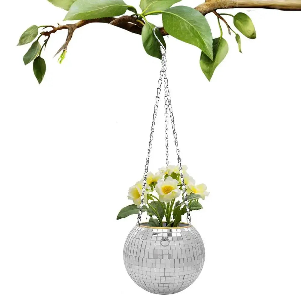 Vase boule suspendu