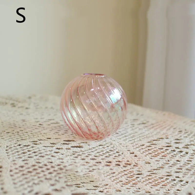Vase boule verre - Rose / S - Décoration intérieure