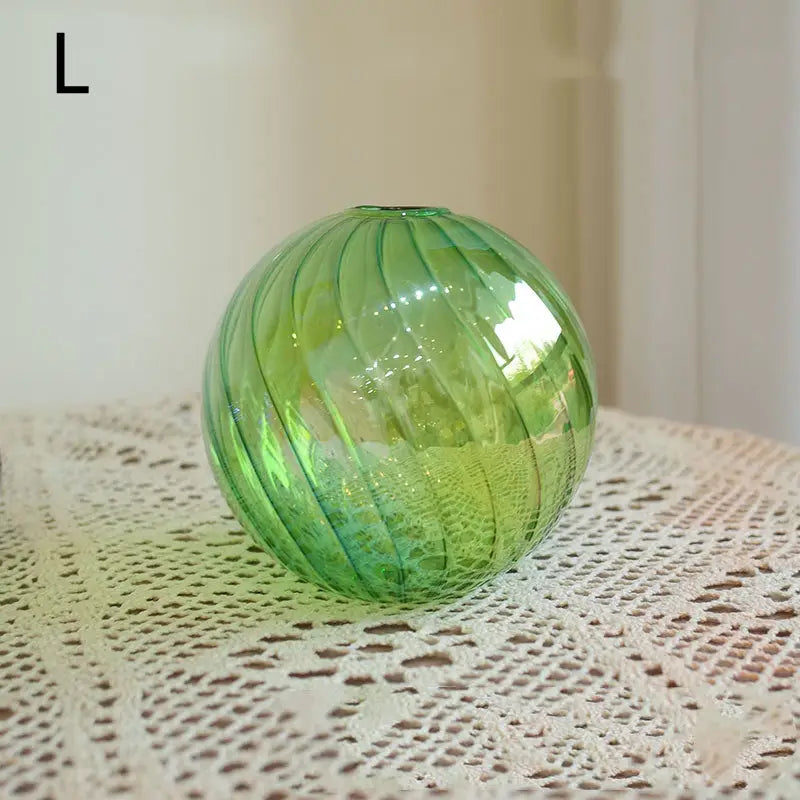 Vase boule verre - Vert / L - Décoration intérieure
