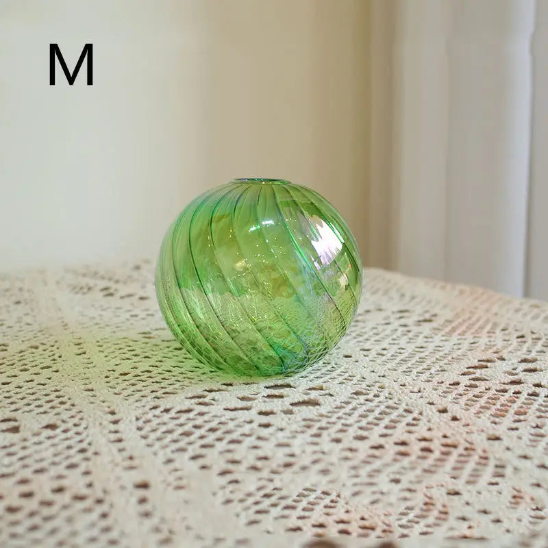 Vase boule verre - Vert / M - Décoration intérieure
