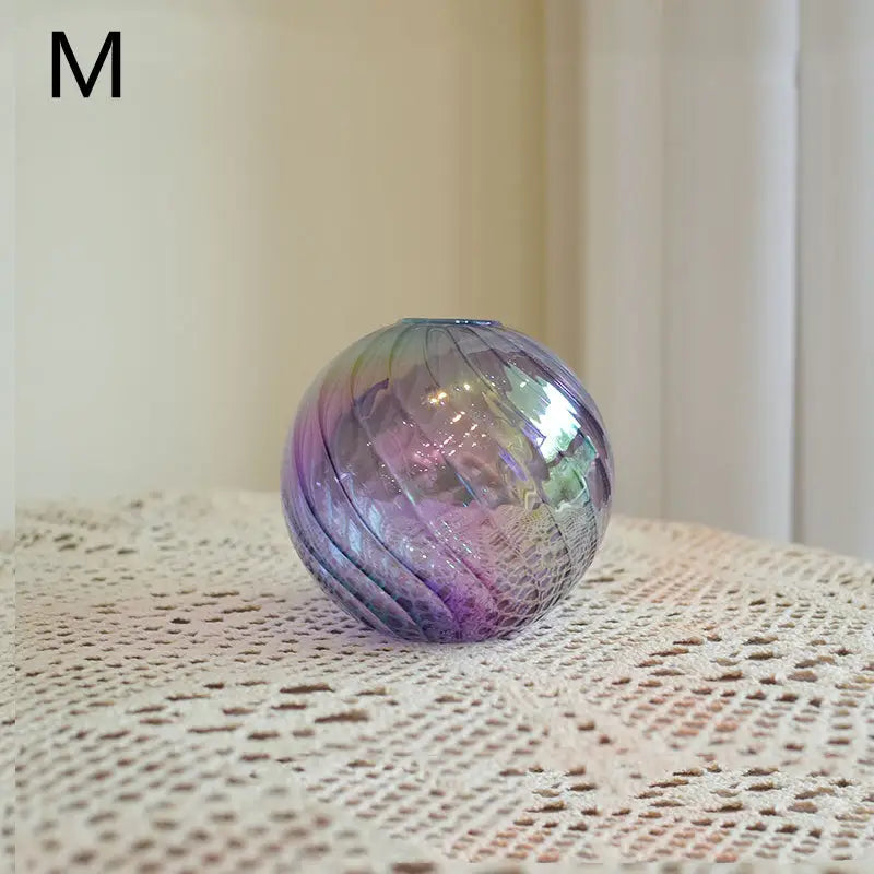 Vase boule verre - Violet / M - Décoration intérieure