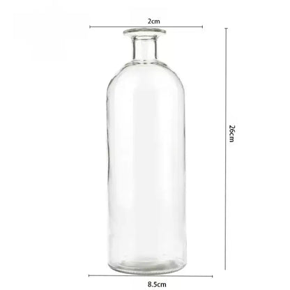 Vase bouteille en verre - Transparent / 26 cm