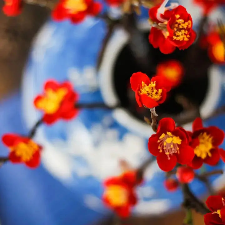 Vase chinois bleu