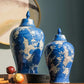 Vase chinois bleu