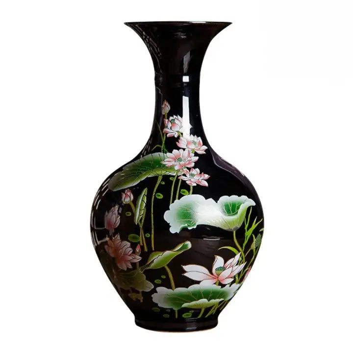 Vase chinois noir