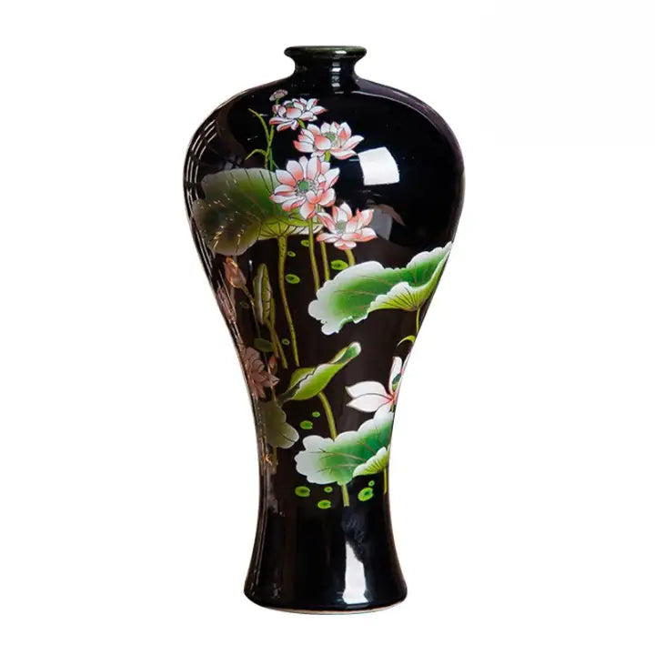 Vase chinois noir