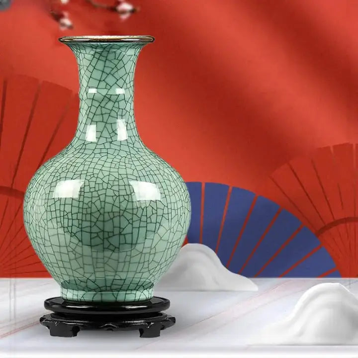 Vase chinois vert