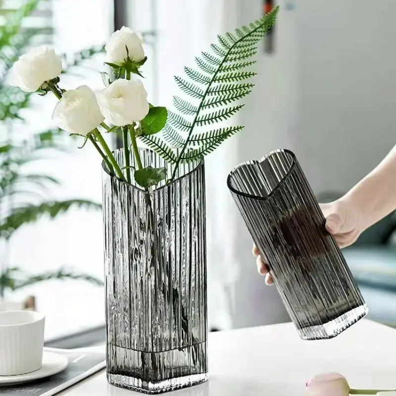 Vase coeur en verre