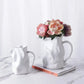 vase tressé blanc