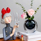 Vase en verre soufflé design - Noir