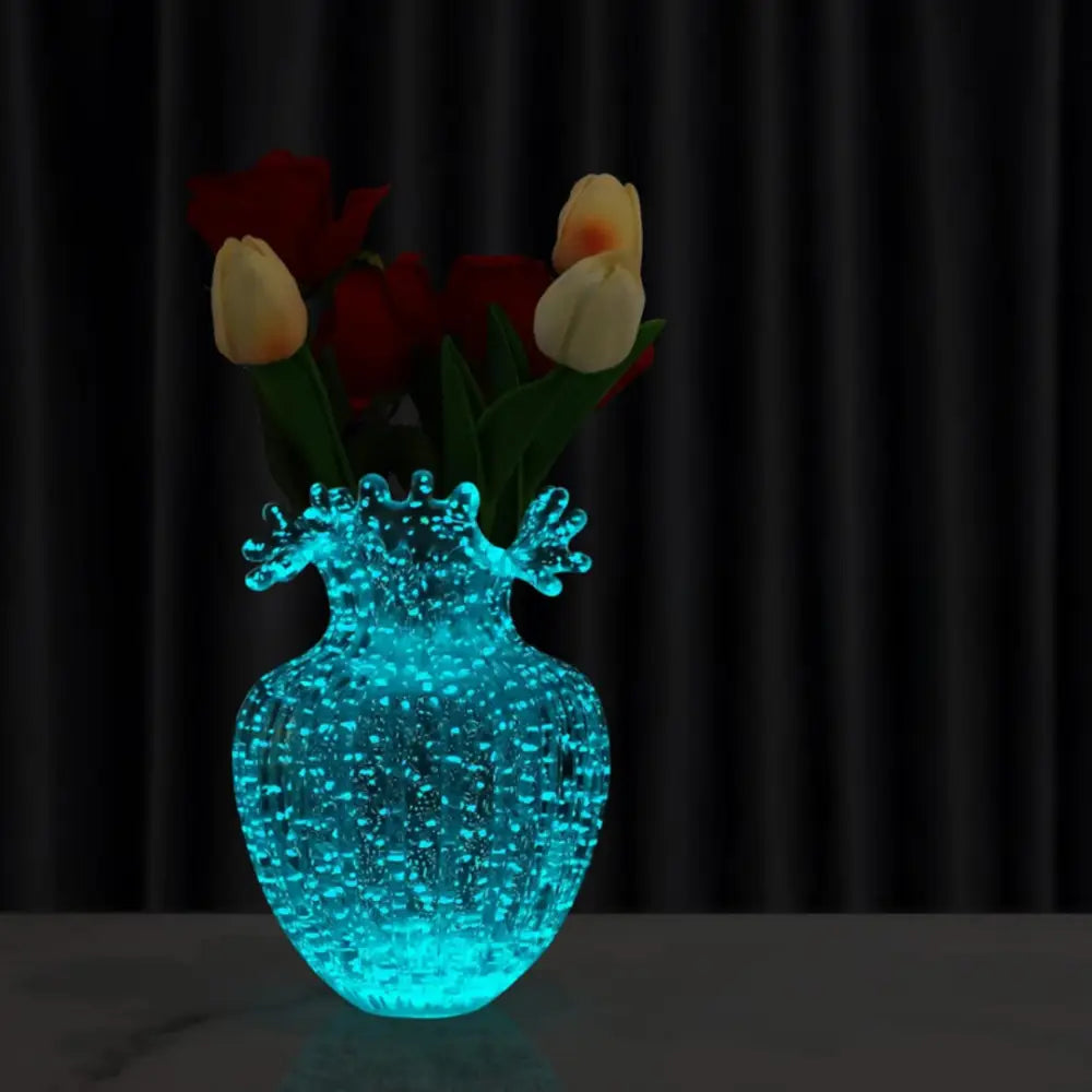 Vase en verre transparent lumineux - Décoration intérieure