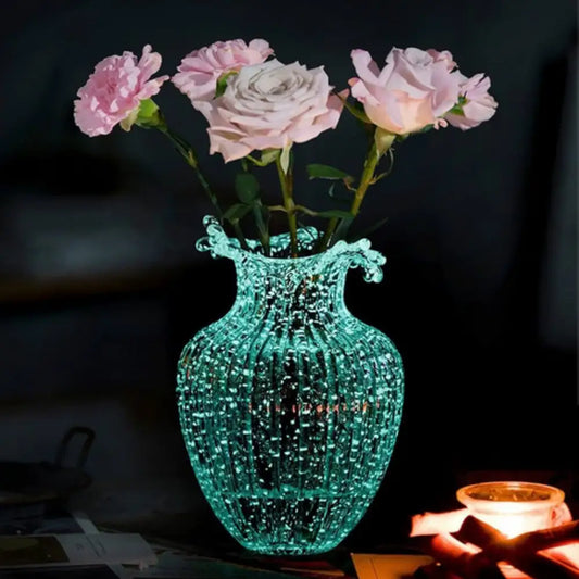 Vase en verre transparent lumineux - Décoration intérieure