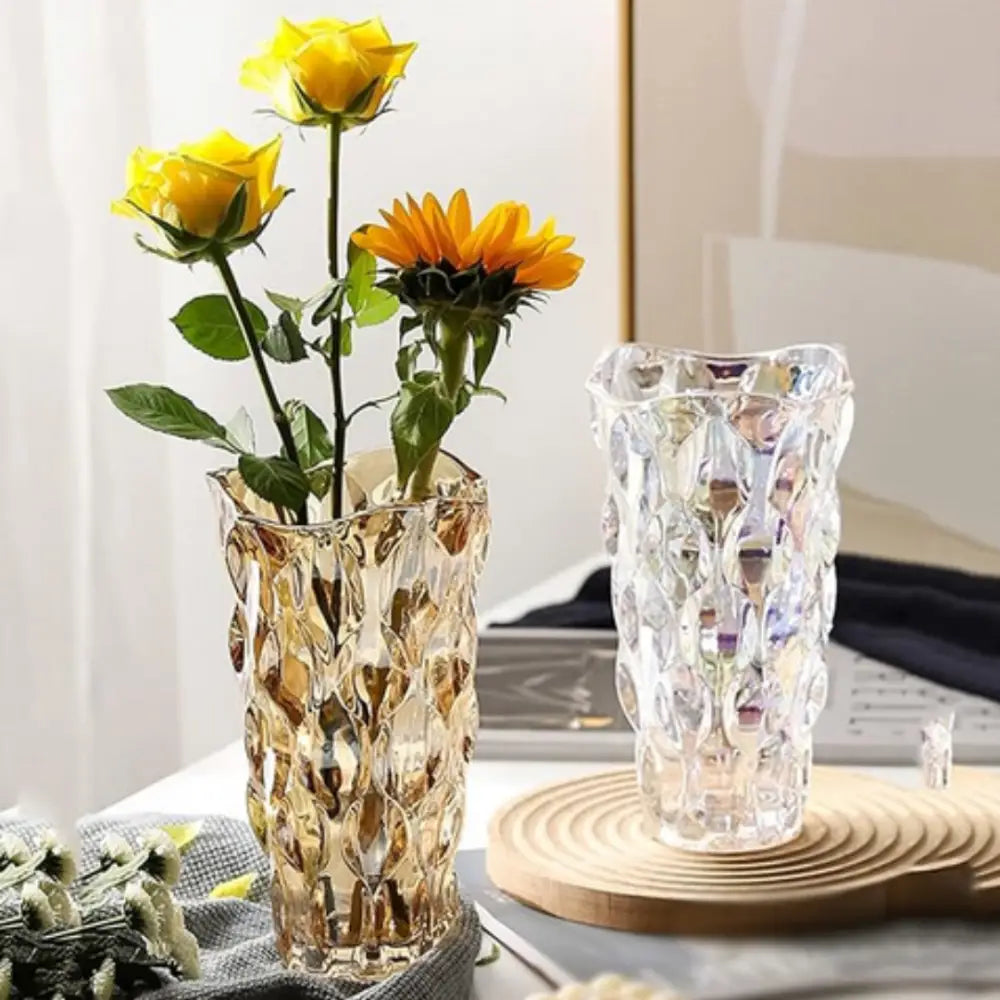 Vase en verre transparent vintage