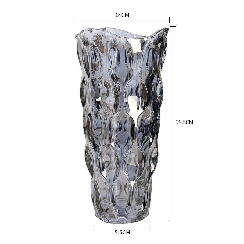 Vase en verre transparent vintage