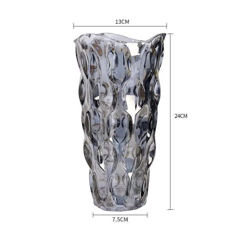 Vase en verre transparent vintage