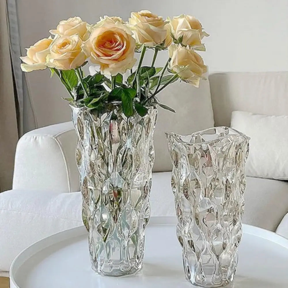 Vase en verre transparent vintage - Transparent / Moyen