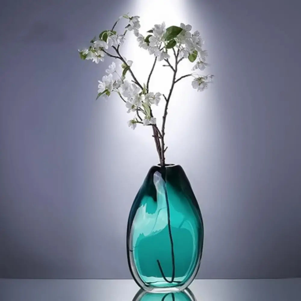 Vase en verre vert - Vert clair / Grand - Décoration intérieure