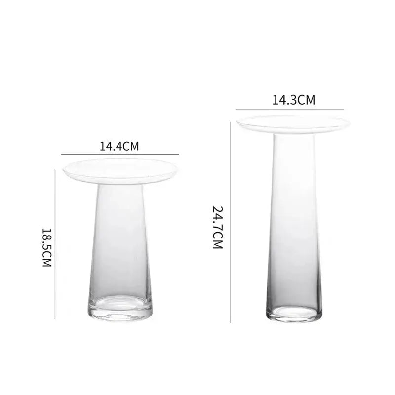 Vase fleur transparent