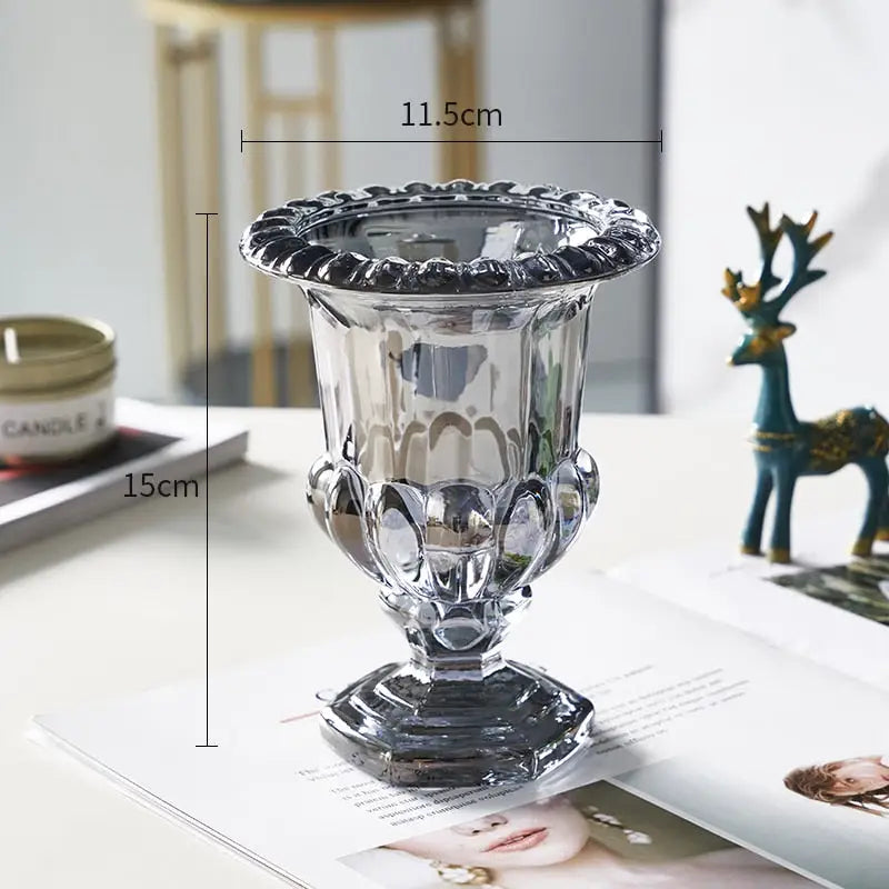 Vase medicis verre - Gris / Petit