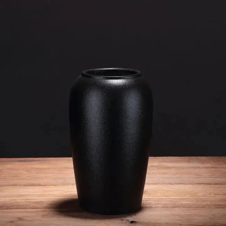 Vase noir mat - C