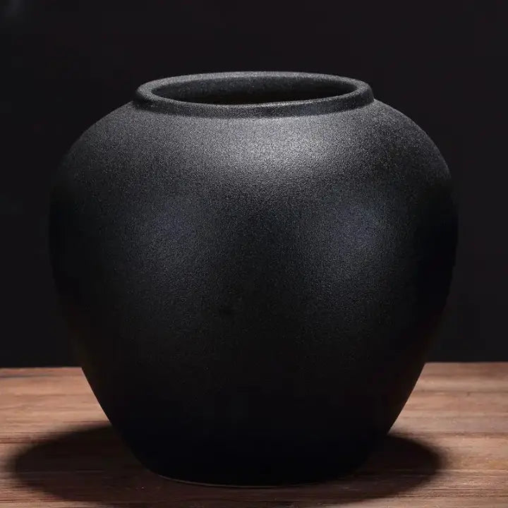 Vase noir mat - G