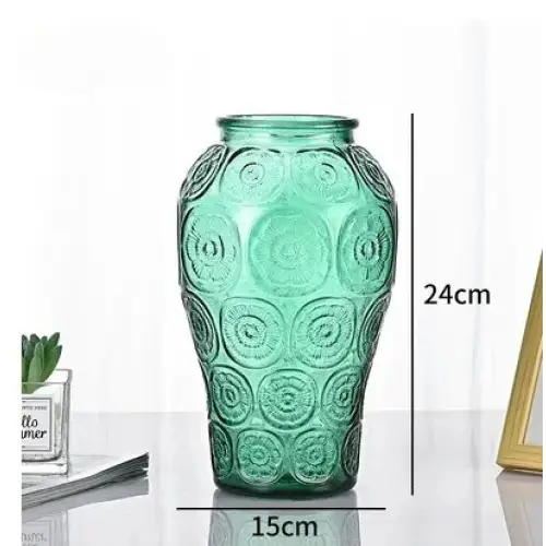 Vase transparent vert