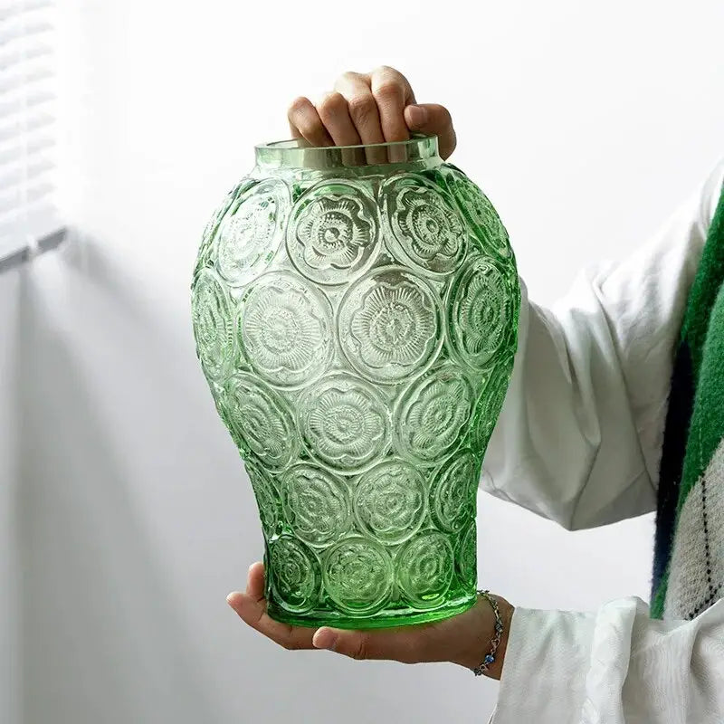 Vase transparent vert