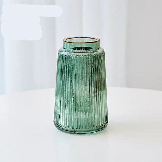 Vase verre vert