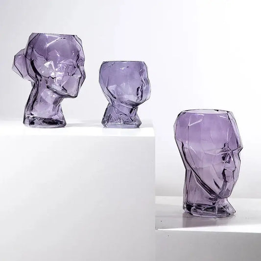 Vase visage verre