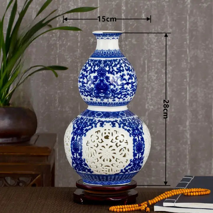 Vases chinois bleu et blanc