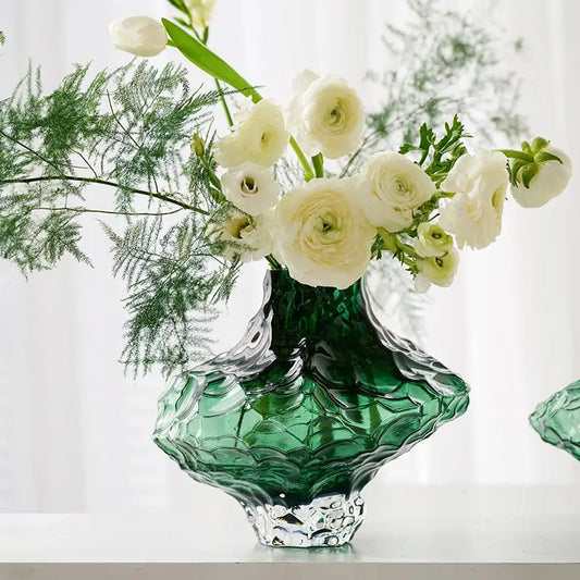 Vases en verre transparent