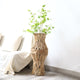 Grand vase en bois naturel