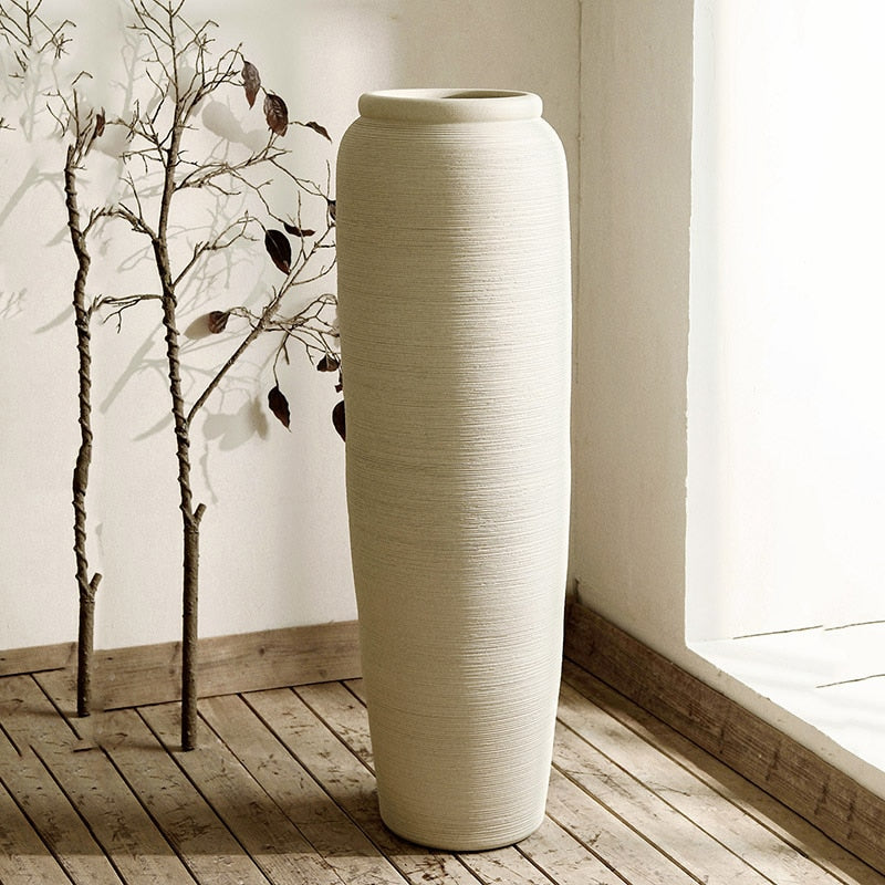 Grand vase à poser au sol pour pampa 120 cm